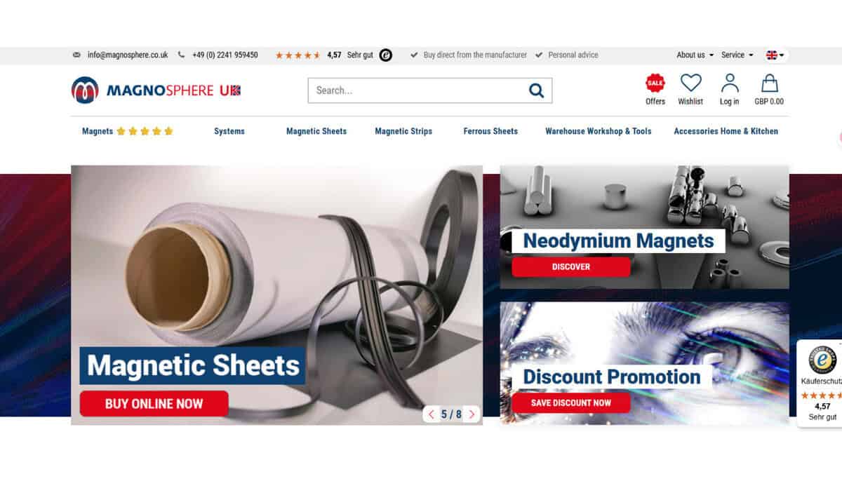 screenshot of Magnosphere UK