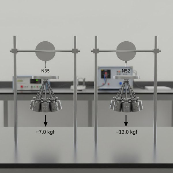Holding force test N35 vs N52
