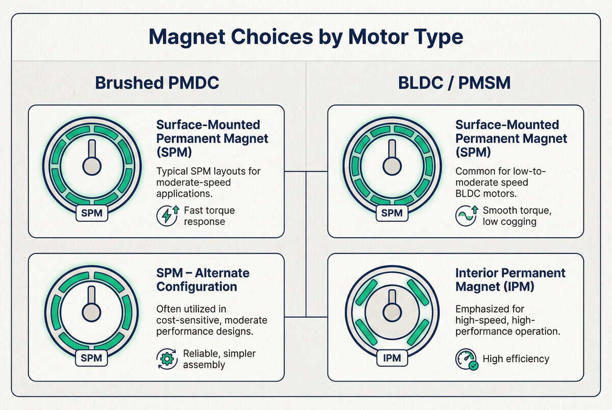 Magnet Choices for Different Motors