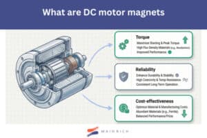 What are DC motor magnets