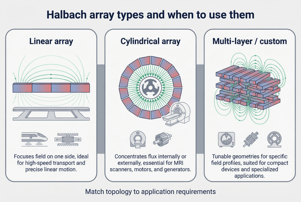 Different Halbach array types