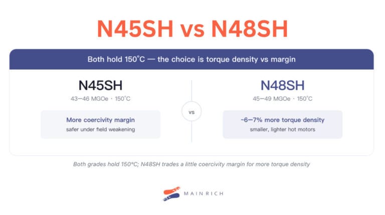 N45SH vs N48SH magnets